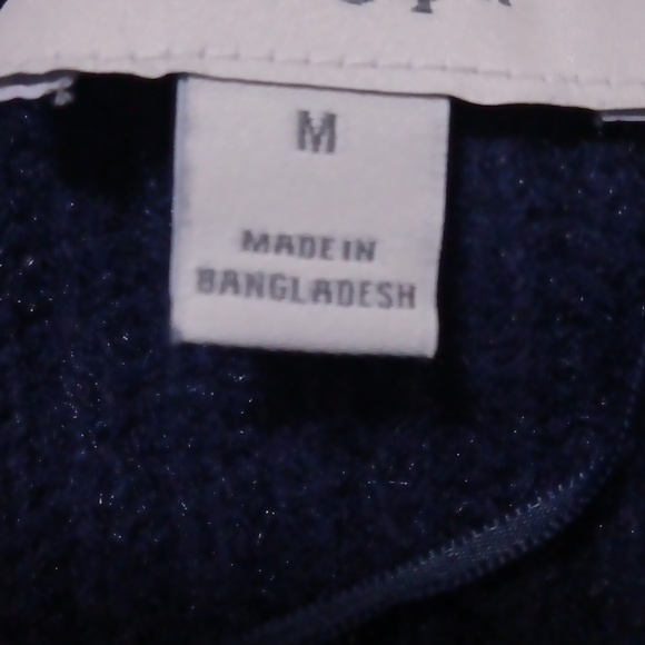 Women's Cardigan navy blue white borders - Picture 3 of 3